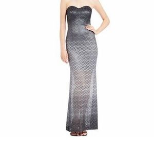 Betsy & Adam Strapless Evening Gown